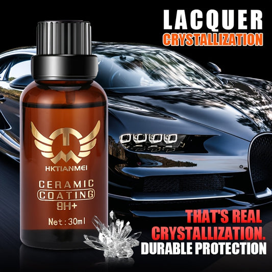 9H Advanced Graphene Ceramic Coating (30ml) for vehicles, provides over a decade of durable protection with a high shine. Use after washing and paint restoration.