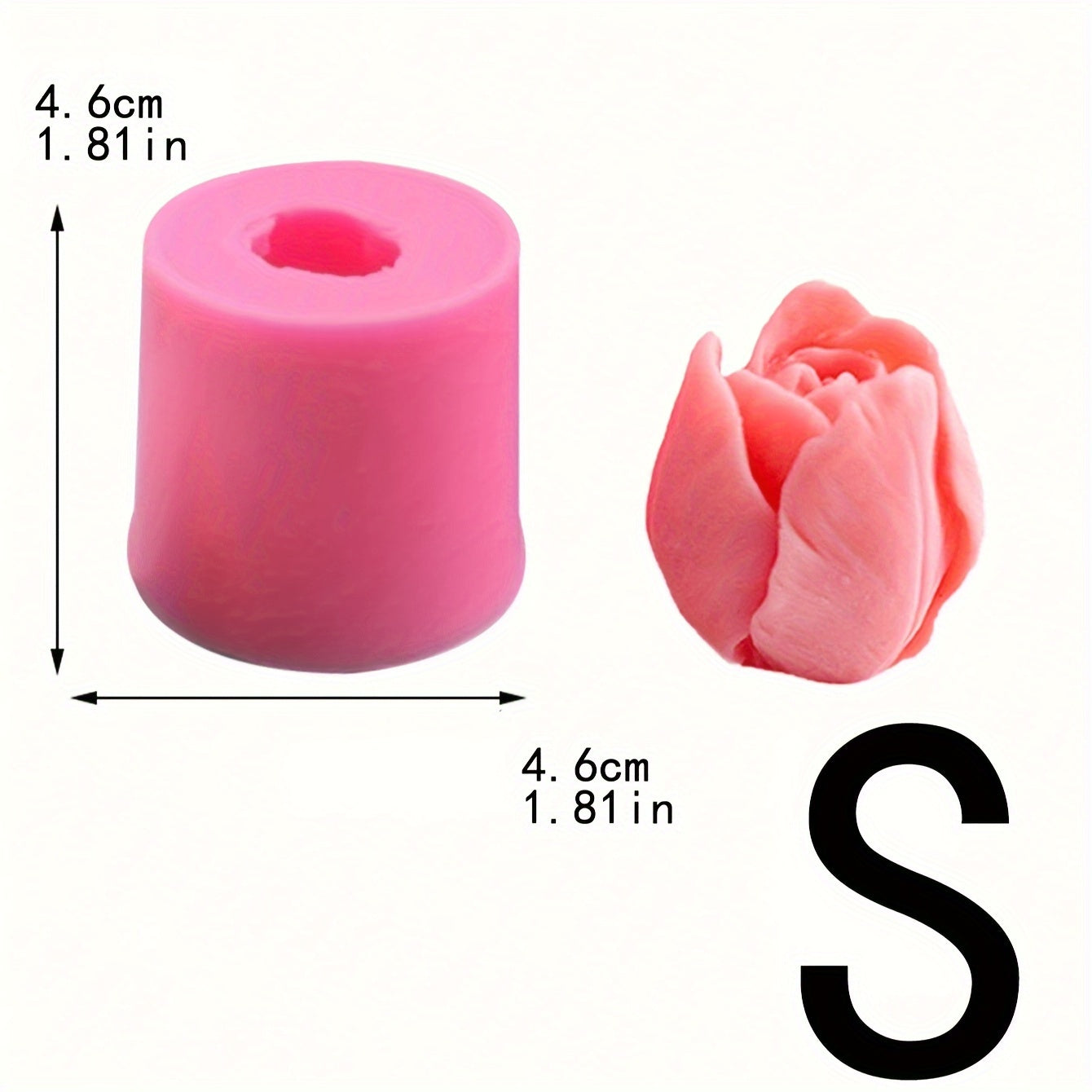 Pink Tulip Silicone Mold for Candle Making and Crafts