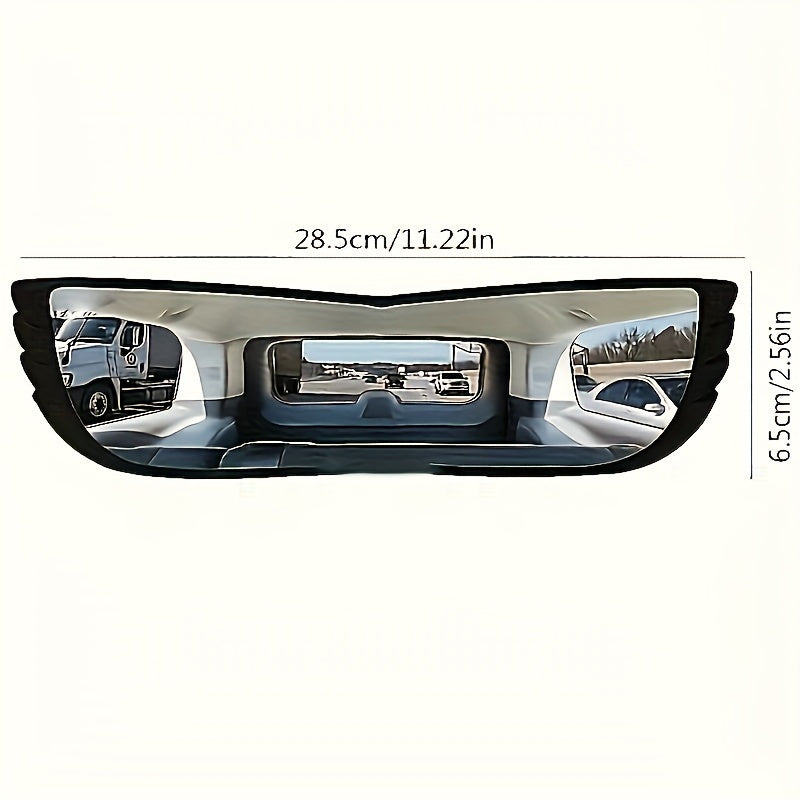 1pc car blind spot mirror for enhanced visibility made of durable ABS material, with quick tool-free disassembly and assembly.