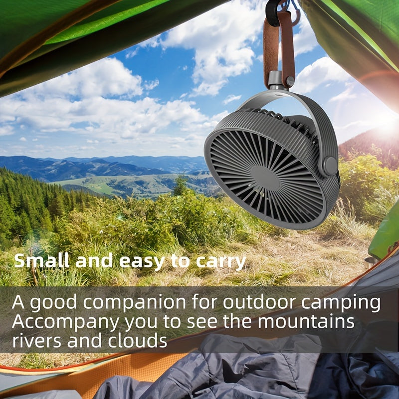 1 unit of a Portable Tripod Table Fan, featuring a High-Velocity USB Desk Fan made of durable ABS material. Its easy-to-carry design makes it perfect for both outdoor and home use.