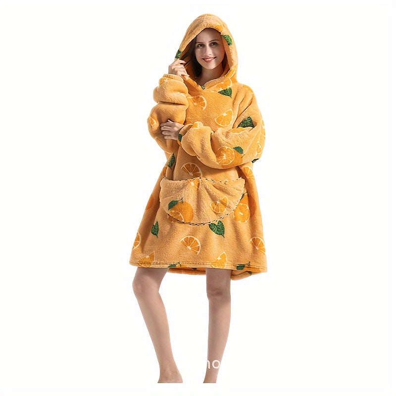 Hooded Lazy Blanket Sweatshirt: Stay Cozy Indoors or Outdoors with this Wearable Fleece Robe