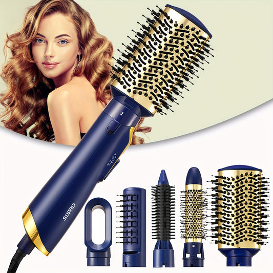 5-in-1 Hot Air Brush with Negative Ion Hair Styler for Drying, Curling, and Straightening Hair