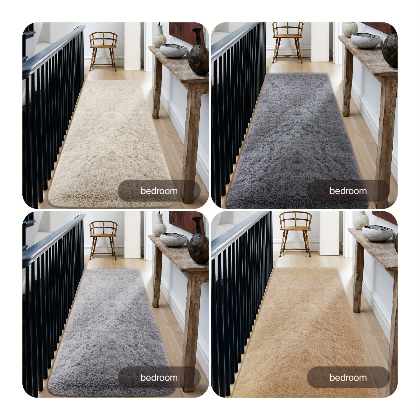 Soft fluffy shag area rug perfect for living room or bedroom décor. This cute, luxurious non-slip carpet is machine washable and adds a touch of elegance to your home. Ideal for home decor and room decor.