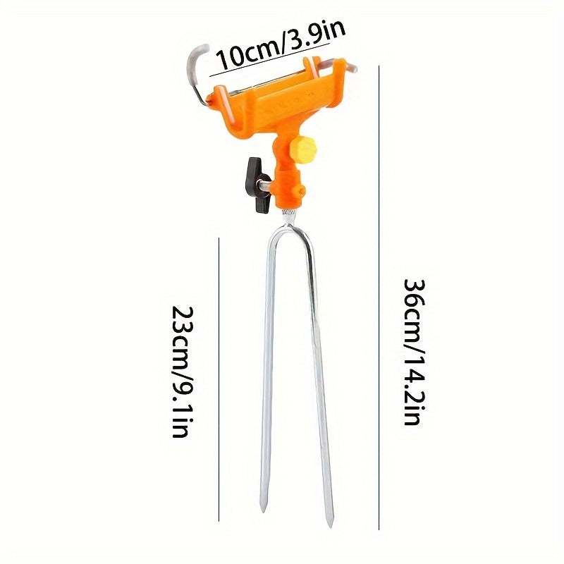 Adjustable, anti-corrosion bank fishing rod holder.