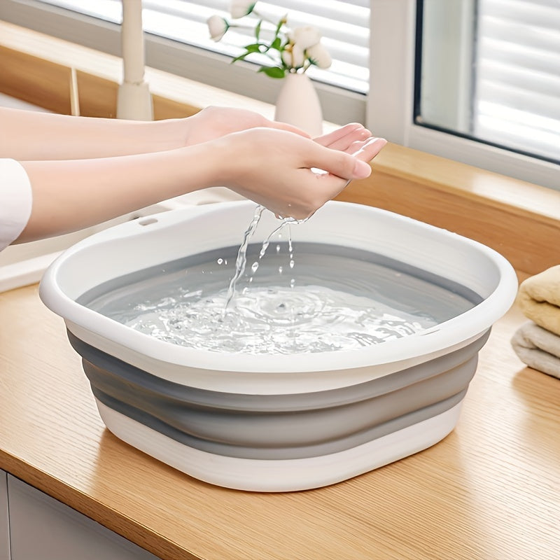 Compact Foot Spa Bath with Lid - Portable Non-Electric Foot Soak Tub