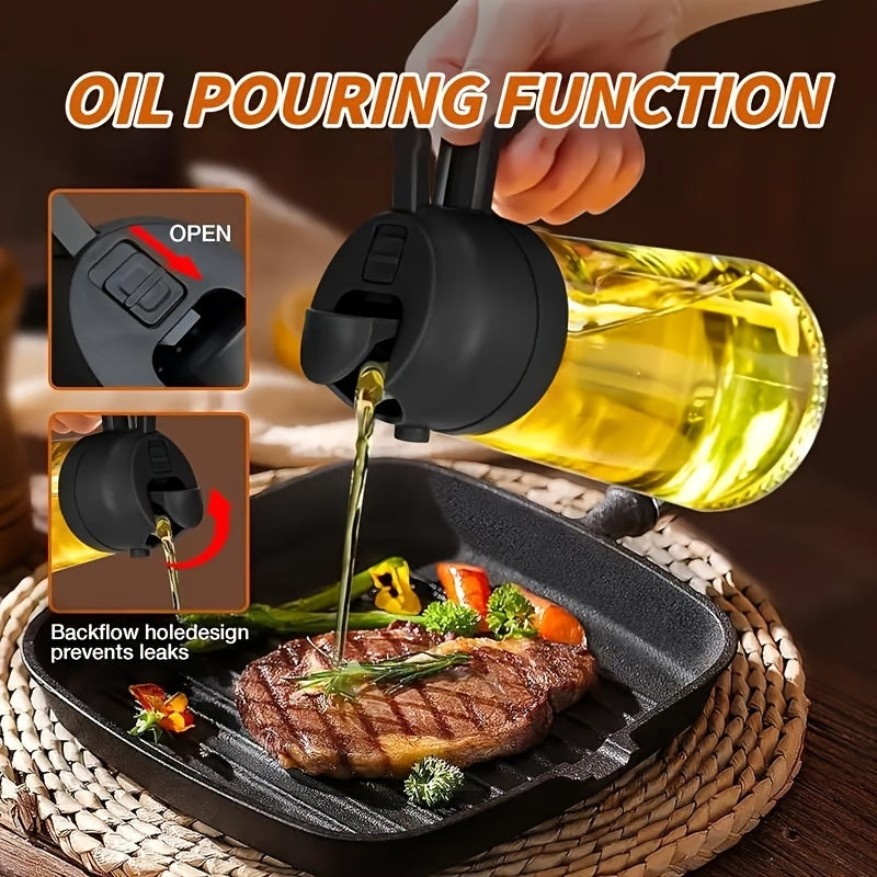 Get the ultimate 2-in-1 Glass Olive Oil Sprayer & Dispenser! With a capacity of 15.89oz, this PVC-Free kitchen essential is perfect for cooking, BBQ, and baking. Its easy-to-use and space-saving design makes it the perfect Christmas gift for anyone!