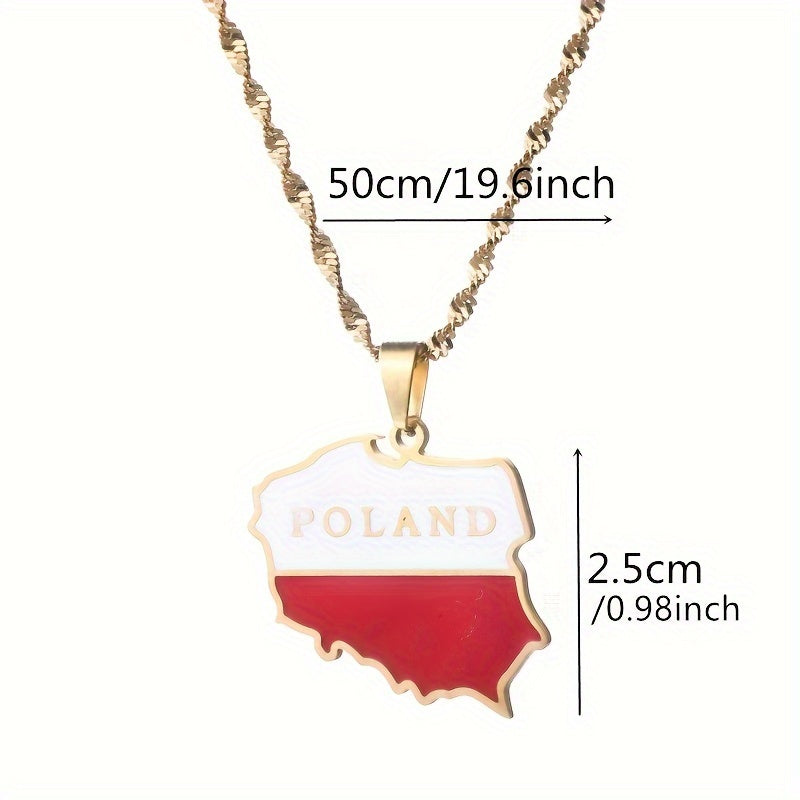 Stylish Polish Pendant Necklace for Women - Made of Stainless Steel, Featuring Ethnic & Minimalist Design, Ideal for Everyday Wear or Special Occasions, Polish Jewelry Collection