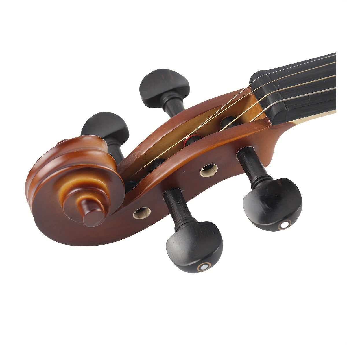 YMMuzik Violin with Solid Maple Construction, for Beginners and Professionals, UV Coated, Ebony Knobs, Carbon Fiber Tailpiece, Triangle Case.