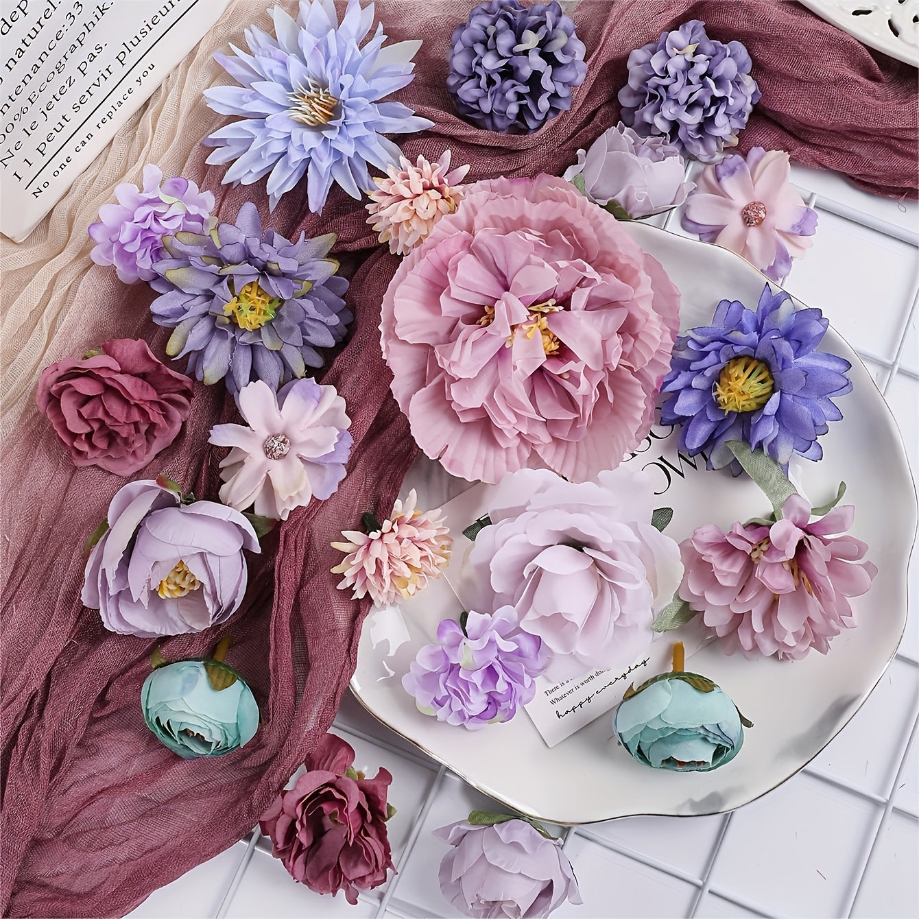 21-piece Silk Daisy Assortment DIY Kit, Ideal for Valentine's Day Decor