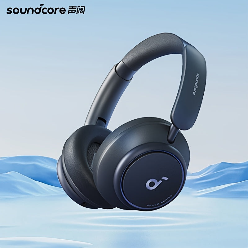 Soundcore Q45 Headphone with Active Noise Canceling, Wireless Earphones, HIFI Quality, suitable for sports, office, workout, and study. Compatible with mobile phones, featuring an