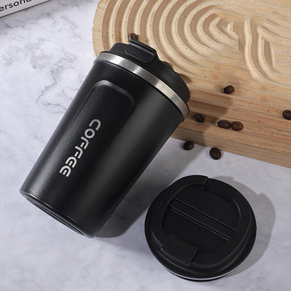 1pc Vacuum flask, portable thermal bottle made of stainless steel, leakproof tumbler with heat and cold retention, ideal for outdoor activities such as camping, hiking, driving, and car travel.