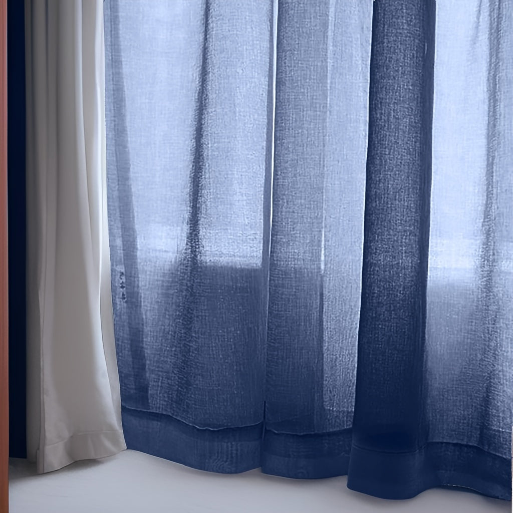 Beautifully designed sheer curtain in a single shade - features a rod pocket for effortless hanging. Ideal for enhancing the décor of your living room, bedroom, kitchen, or bathroom.