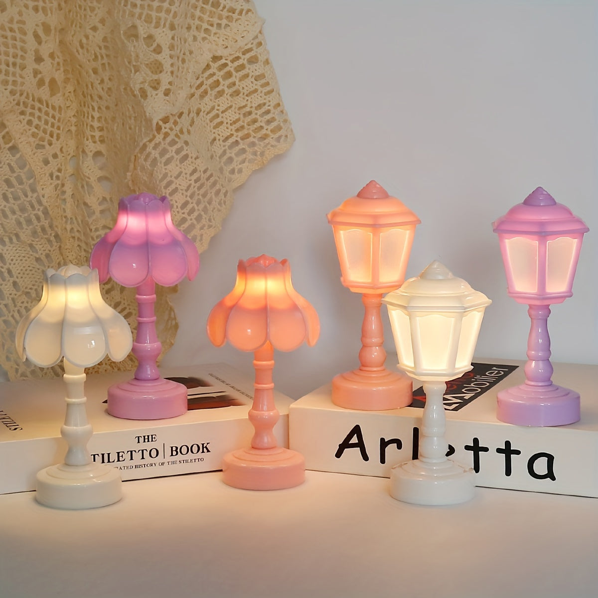 Flower-shaped mini LED table lamp ideal for bedroom and desktop decor, also great as a unique home warm gift or for café/hotel decoration.