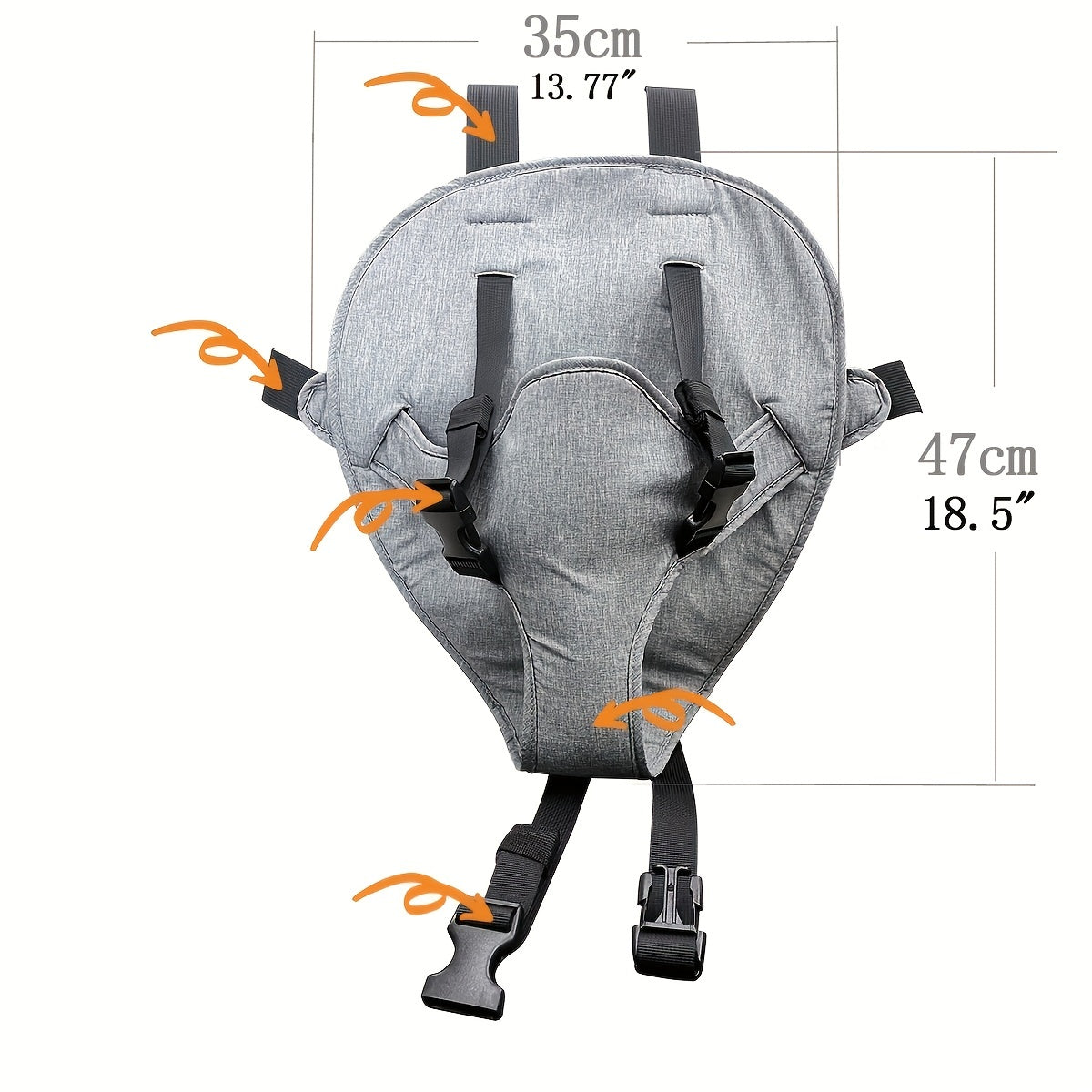 Безопасный ремень для переносного высокого стула - регулируемые ремни, сиденье без фталатов для детей, необходимая вещь для путешествий с детьми