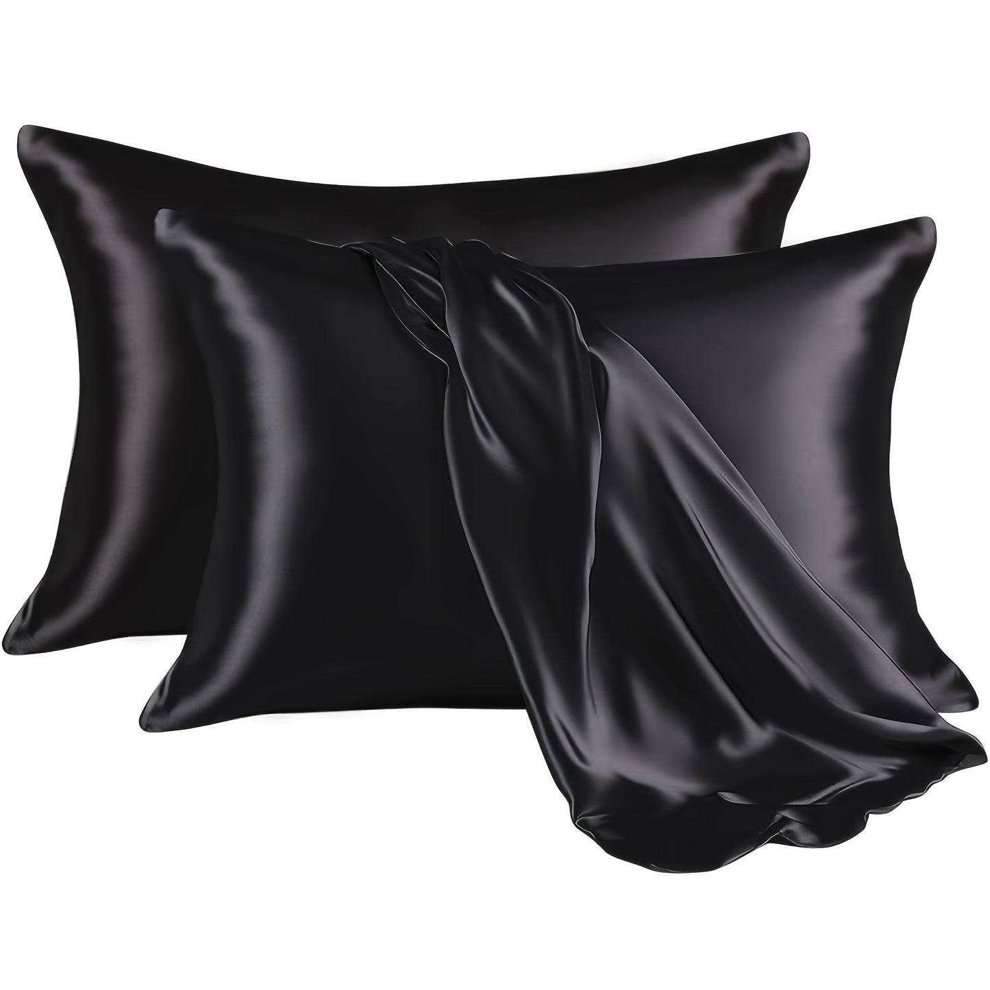 Set of 2 Satin Pillowcases for Luxurious Home Bedding