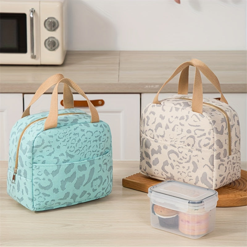 New Stylish Insulated Bag with Large Capacity and Ink Pattern - Perfect for Work, School, Outdoor Travel, Picnics, and as an Ice Pack