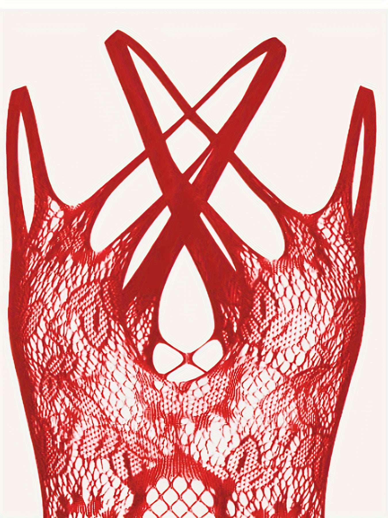 Women's erotic bodysuit with hollow design, sans lingerie and underpants.