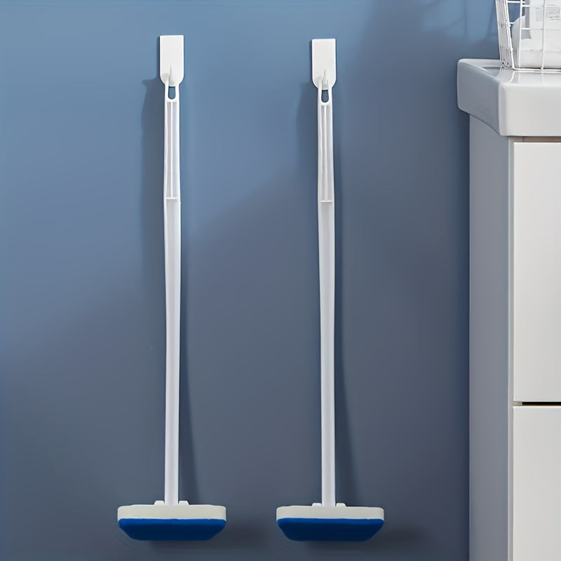 No electrical power needed, this multi-functional cleaning tool features a soft ceramic tile sponge designed for easy cleaning of bathtub, toilet, glass, walls, and floors. The long handle is detachable for convenience.