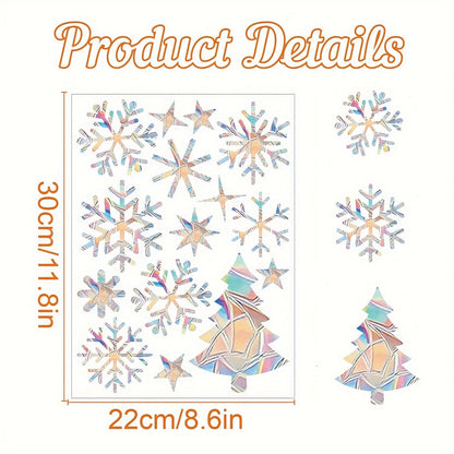 One piece of Colorful Rainbow Prism Butterfly Suncatcher Window Stickers - Electrostatic Glass Decals for Both Sunlight and Privacy