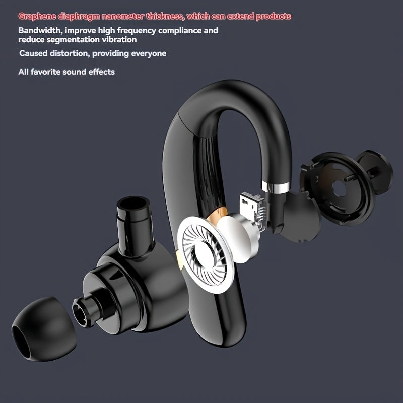 Wireless smart headset with microphone and noise cancellation for calls, push button call control, Type-C charging, semi-open-back earcups. Compatible with cellphones, best suited for