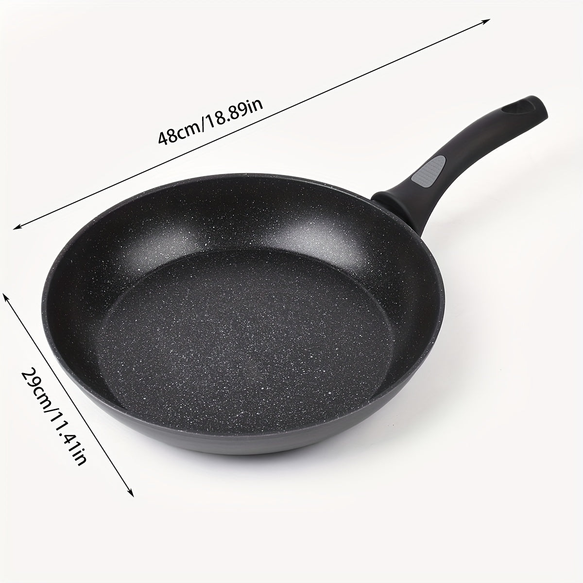 Non-Stick Frying Pan with Cast Iron Skillet and Marble Coating - Ideal for Induction and Gas Stoves, Low Smoke Production, Perfect for Pancake Cooking - Great Kitchen Gift