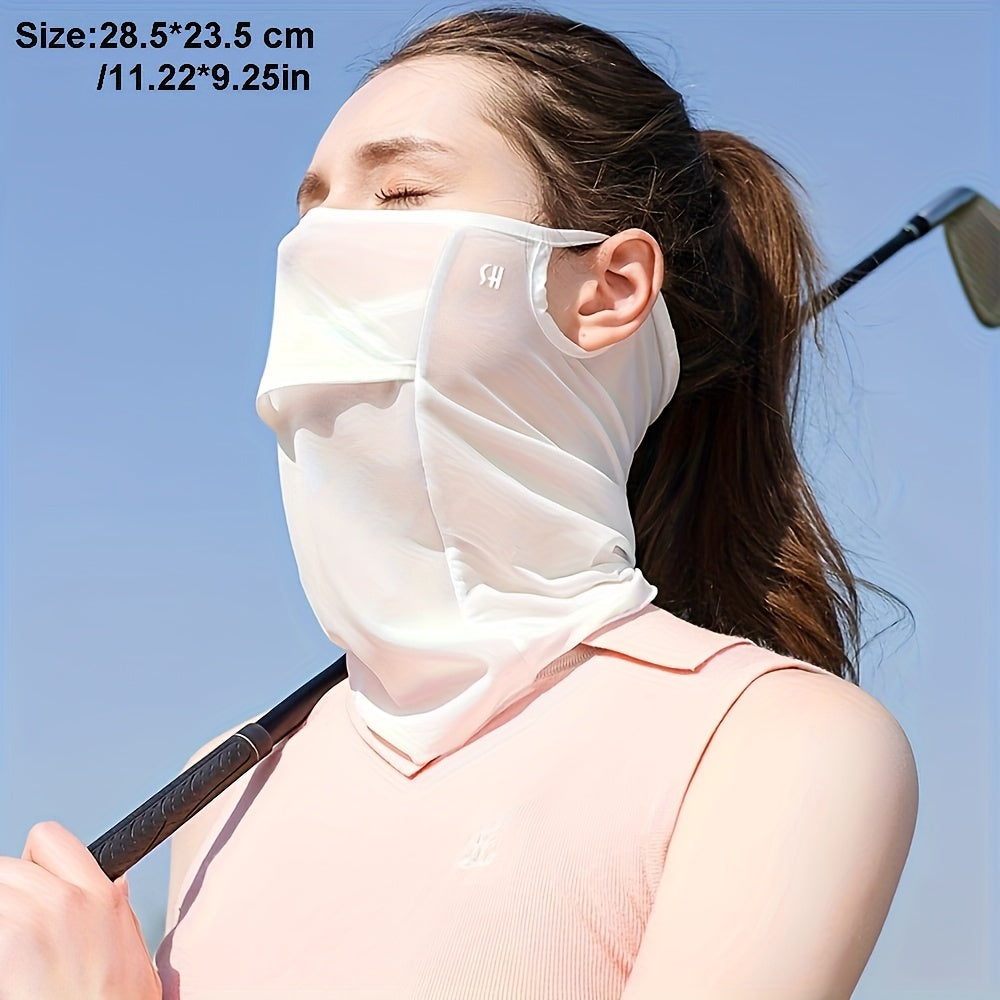 Protect yourself from the summer sun with this thin, breathable ice silk mask designed for outdoor sports, cycling, and golf. This UV protection neck wrap is perfect for women on the go.