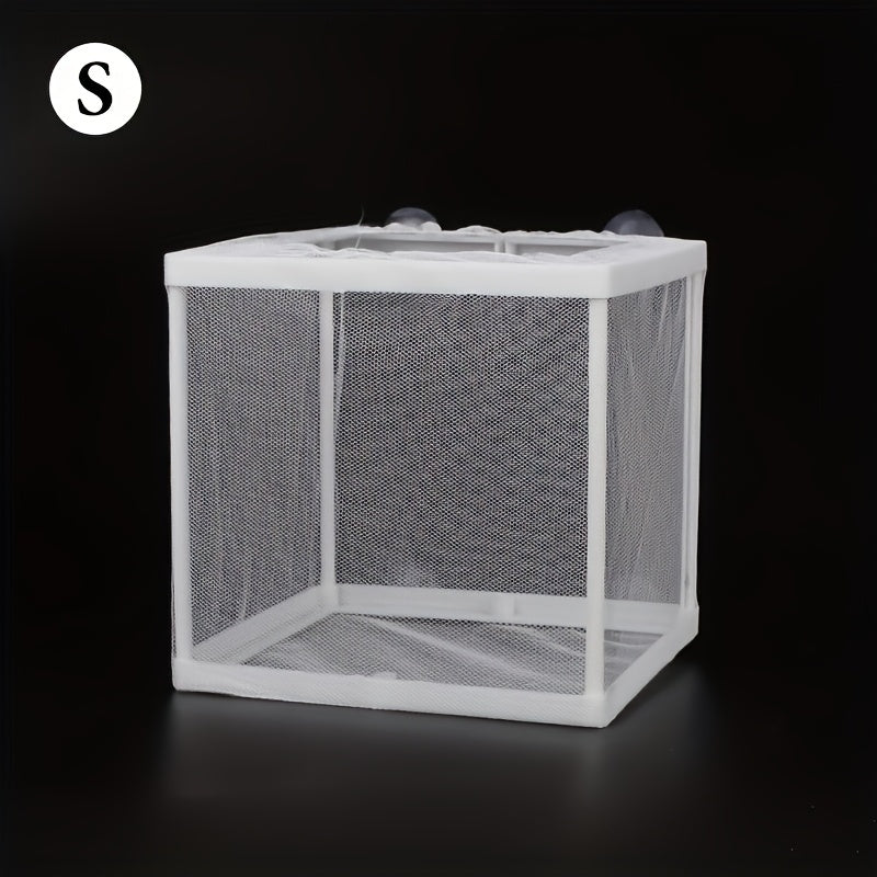 1pc Aquarium Breeding Isolation Net made of durable PE material for fish and shrimp separation in small tanks.