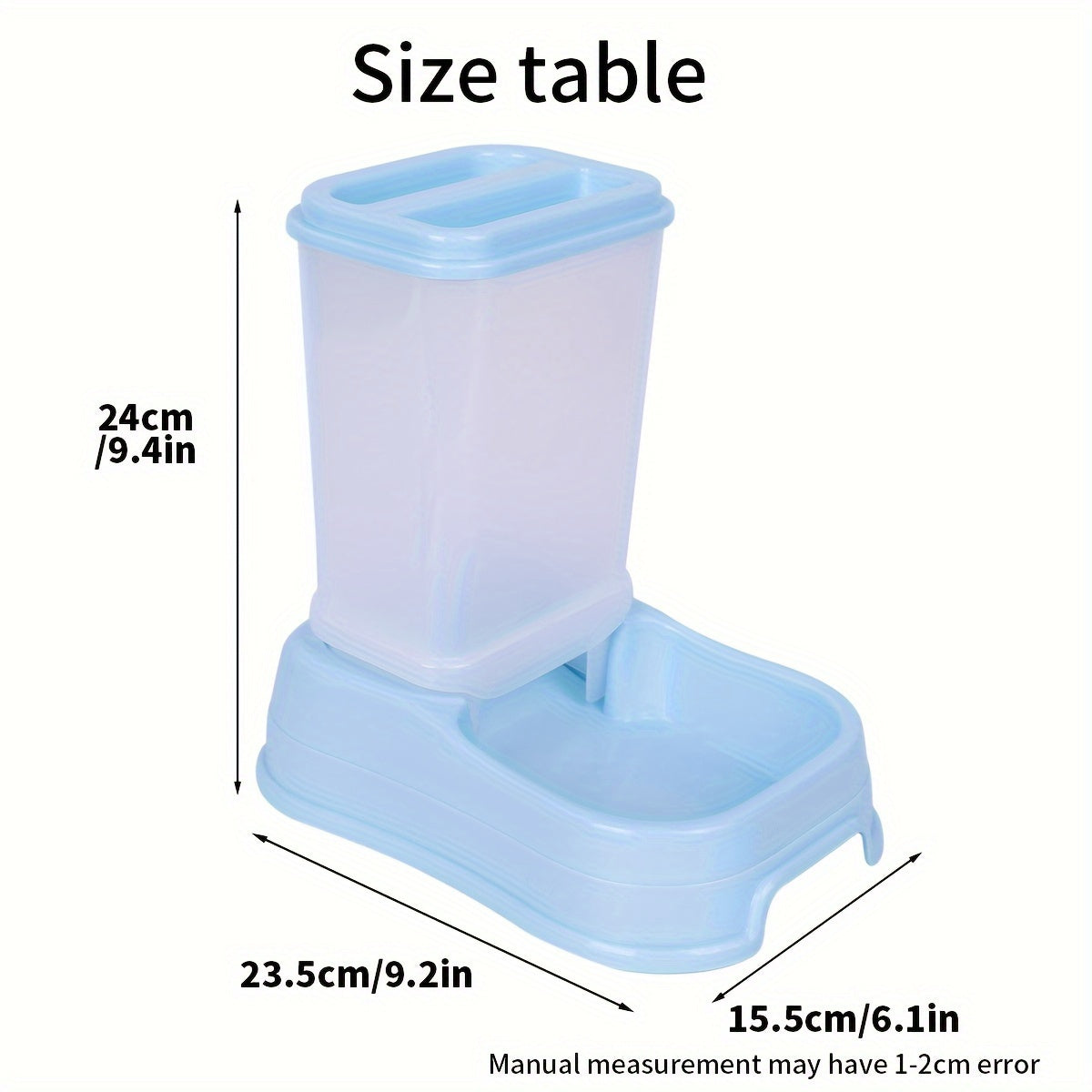 Super Large Capacity Automatic Pet Feeder - Non-Electric, Ideal for Cats & Dogs Indoor Use.