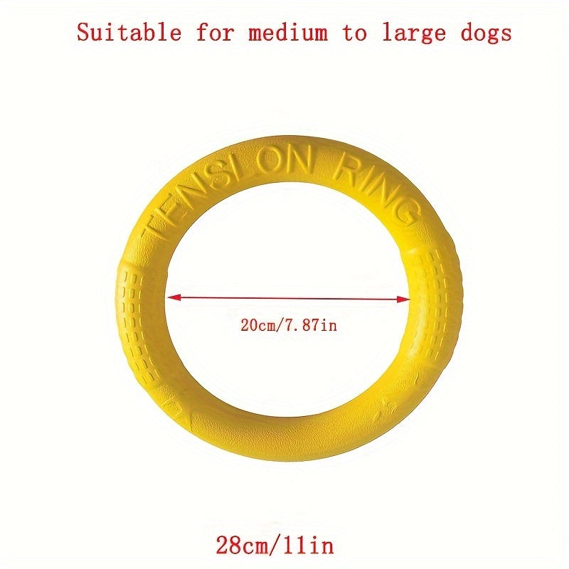 1 pc EVA Pet Flying Disc Chew Toy - Interactive training and teeth cleaning toy for dogs.