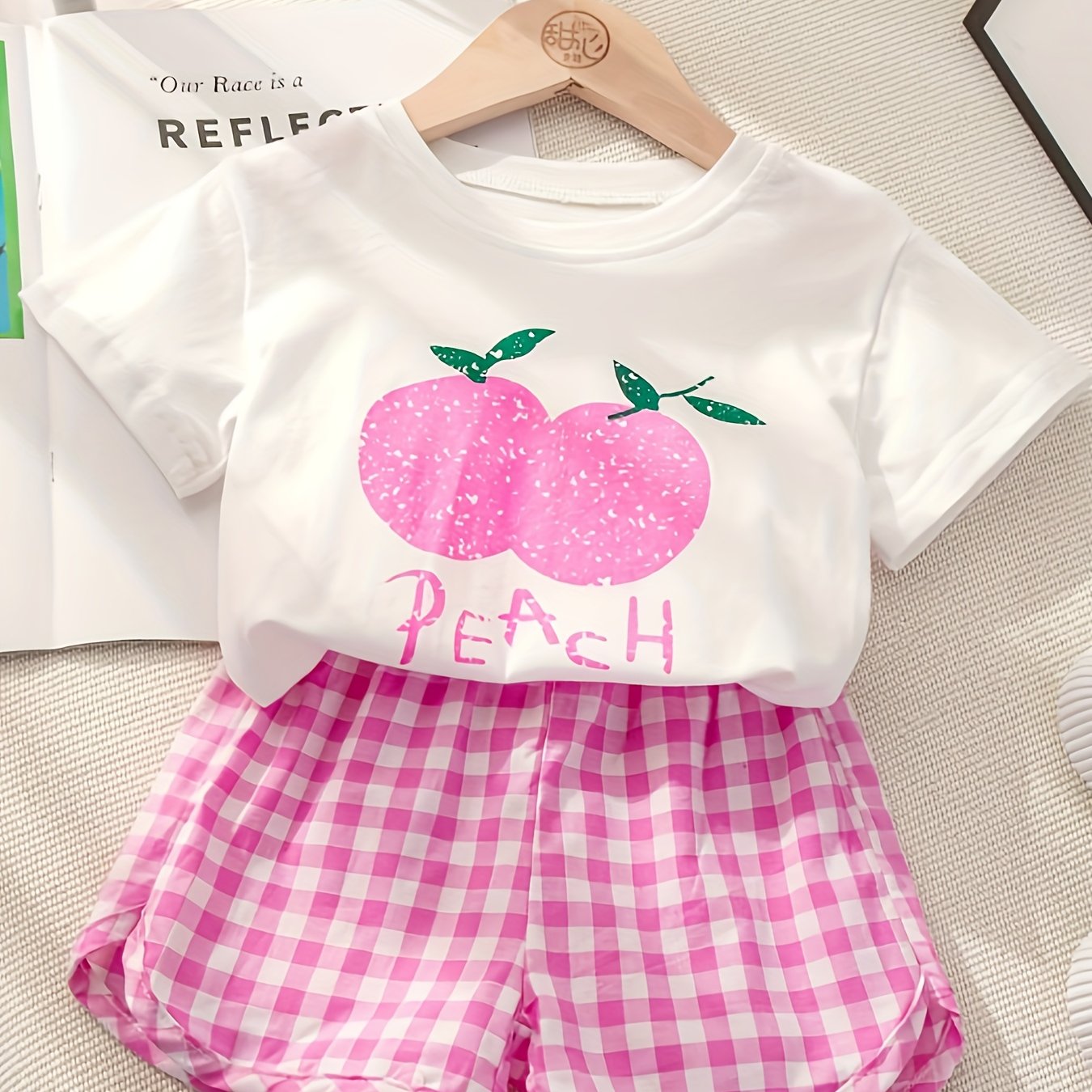 New trendy short sleeve and shorts set for girls, perfect for outdoor wear.