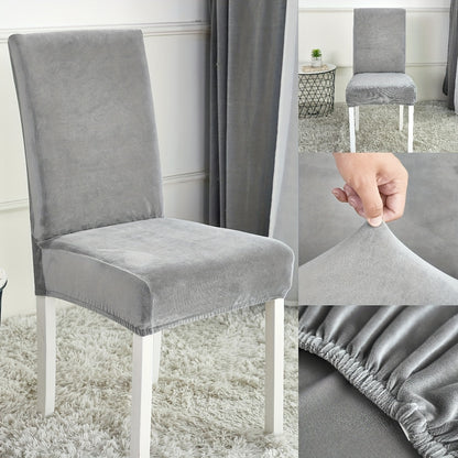 Durable spandex chair cover fits 44.96-59.94cm dining chairs. Perfect for dining room or wedding banquet. Easy care, machine washable.