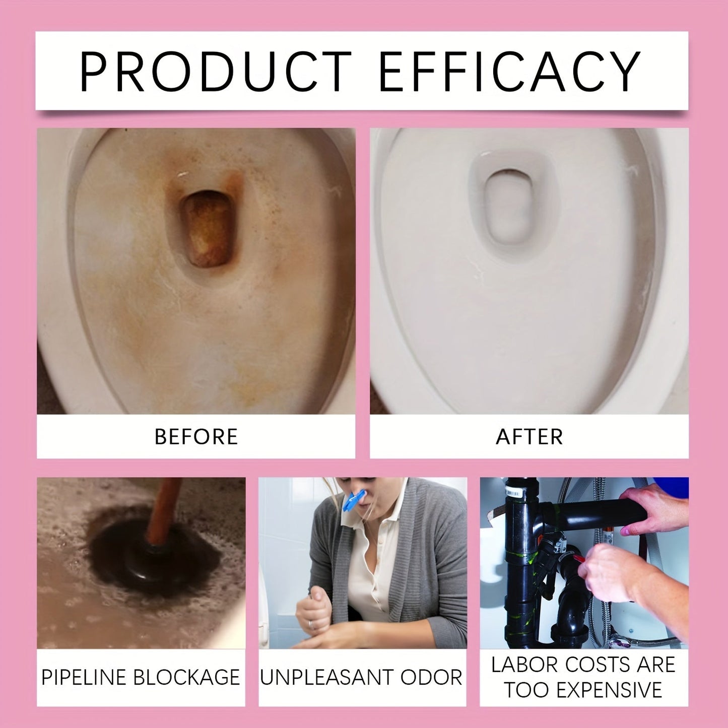 No-Residue Effervescent Tablets for Sparkling Clean Toilet Bowls - Removes Stains and Dirt with Sodium Hydrogen Carbonate Formula, Ideal for Home Cleaning.