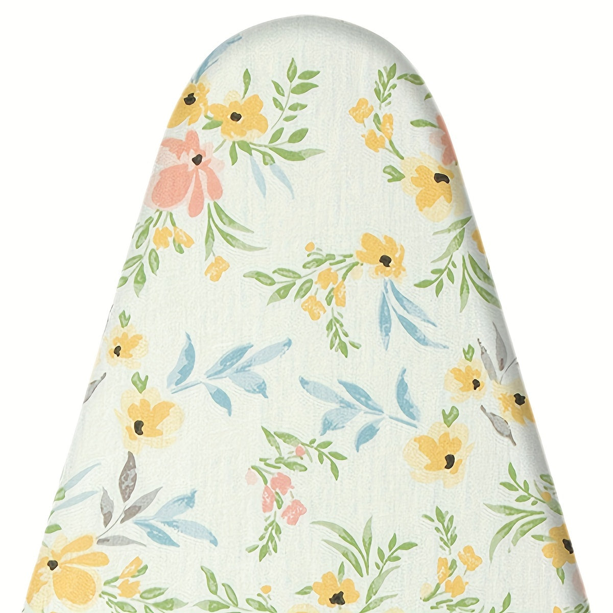 MZXcuin Ironing Board Cover with Extra Large Floral Design, 139.7cm x 50.8cm, Secure Fit with Drawstring, Enhanced with Thick Felt Padding, Resistant to Scorching - Light Green with White Flowers and Yellow Centers