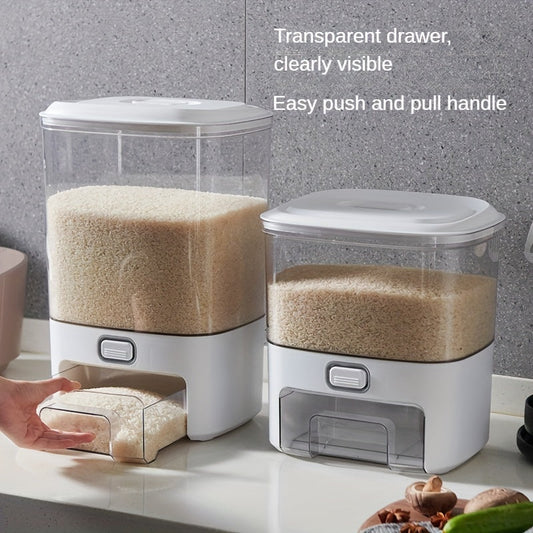 Airtight Storage Box with Spacious Capacity: Protects Against Insects and Moisture, Ensures Leak-Proof Storage for Grains, Rice, and Flour - Ideal for Organizing Pantry, Kitchen Essentials, and Accessories