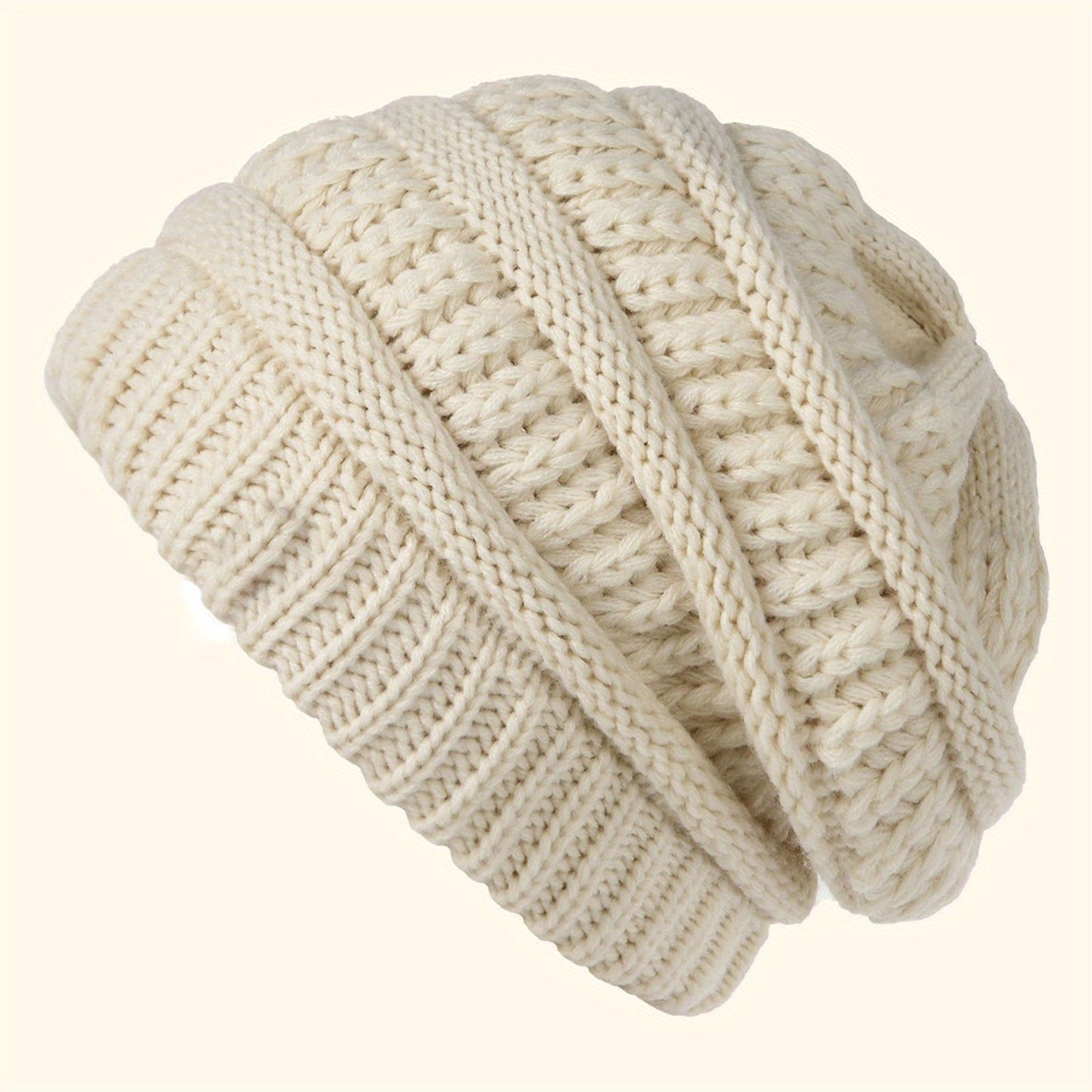 Soft slouchy knit winter beanie suitable for women and men, perfect for winter holidays.