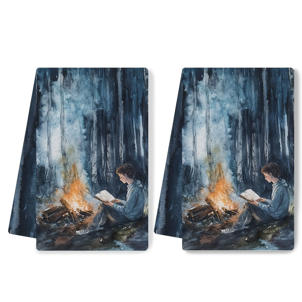 2 pieces of ultra soft kitchen towels featuring a marshmallows and ghost stories design. These highly absorbent dish hand towels are perfect for holiday decor. They are machine washable and measure 16x24 inches. Product code: 2KYSYS1218328