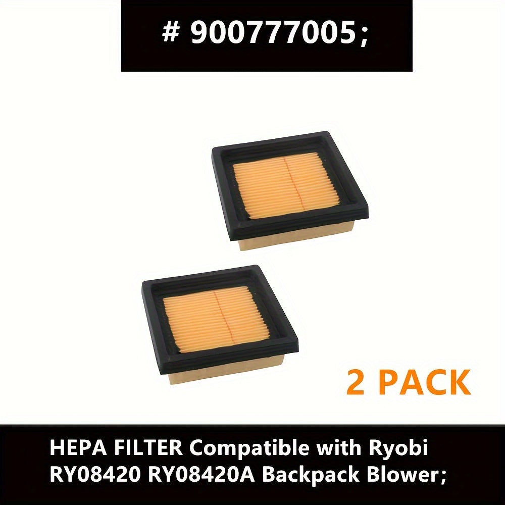 Mustahkam plastik material, Ryobi Backpack Blower modellari RY08420 va RY08420A bilan ishlatish uchun mo'ljallangan BP42 almashtirish havo filtrlarining 2-paketi. Ushbu filtrlar 900777005 changyutgich qismlari bilan ham mos keladi.