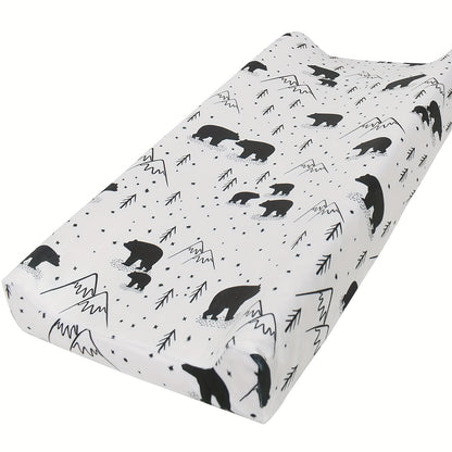 1 piece baby fitted sheet with plush printed design, ideal for comfortable bedding and diaper changing pad cover.