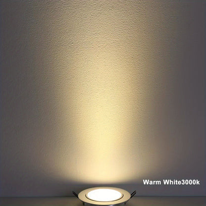 6 Ultra Bright LED Recessed Ceiling Lights: 3W/7W/12W, AC85-265V, Energy-Efficient with Metal Panels for Office, Mall, Hotel & Home Lighting.