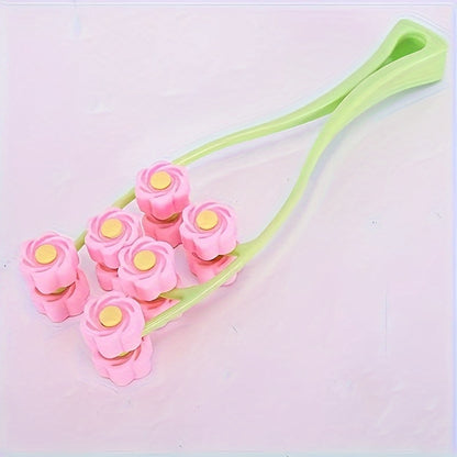 Floral Facial Massager Roller for Firming V-Face, Alcohol-Free and Battery-Free