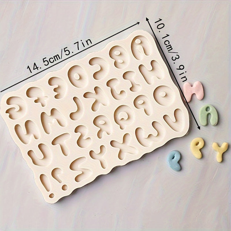 3D Art Letters Silicone Mold for Baking Cakes, Ideal for Fondant, Chocolate, and Clay Making