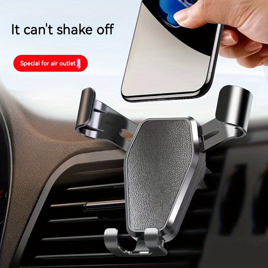 Mobile phone holder for car air outlet designed to prevent shaking, made by a factory.