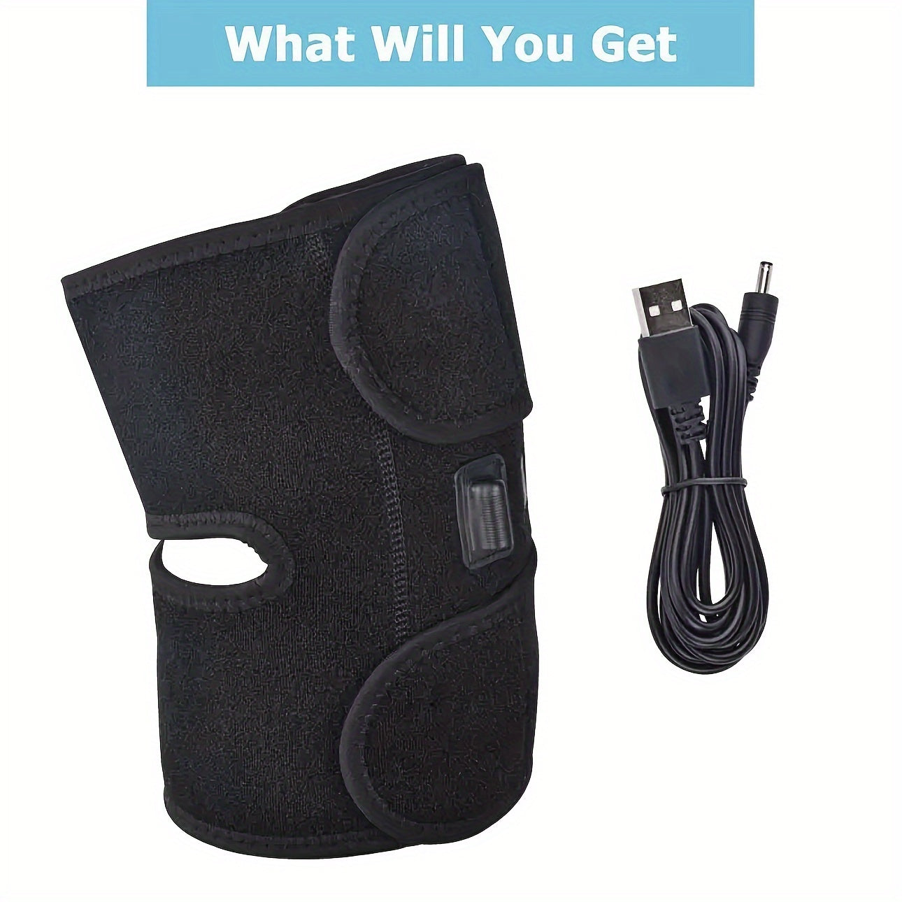 USB Heated Knee Wrap for Men and Women, Massage Pad for Relaxation and Leg Warmth, Ideal Gift.