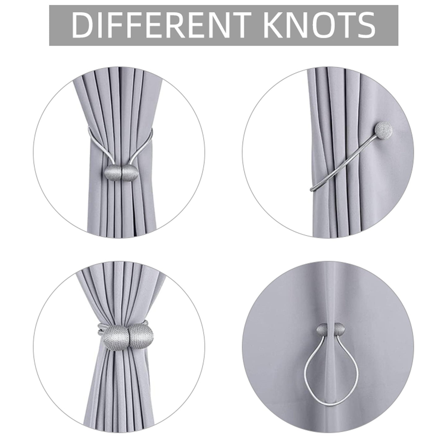 Get your hands on a set of two Classic Style Magnetic Curtain Tiebacks. These tiebacks are designed to be durable and easy to install without any drilling required. Made from polyester twisted rope, they feature a strong magnetic hold to secure your