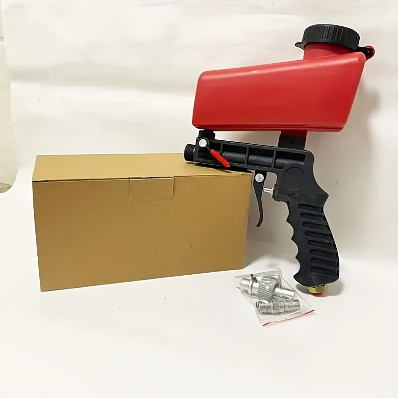 Portable 90psi Gravity-Fed Sandblasting Gun - Ideal for RVs & Accessories for Rust Removal & Detailing.