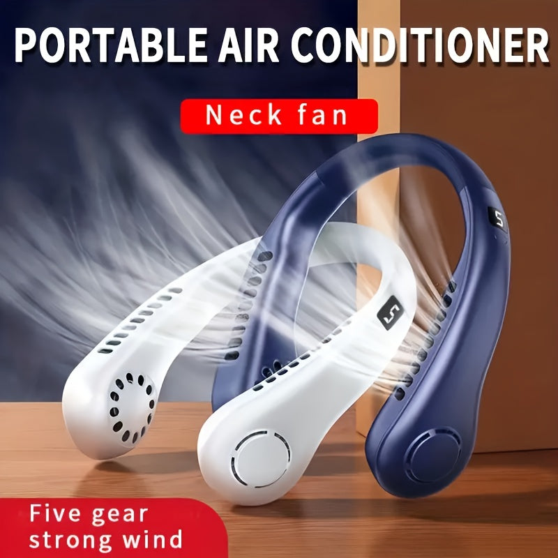 The Portable Neck Fan is a versatile USB charging fan that provides cooling wherever you go. With 5 adjustable speeds and a digital display, this bladeless neck fan is perfect for staying cool on the go. It is a great gift for birthdays or Christmas, and