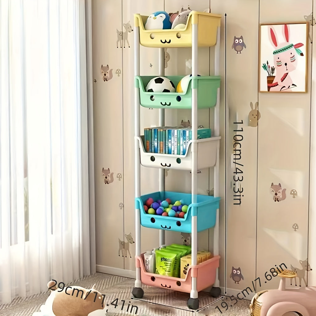 Versatile macaron mobile snack trolley with stylish storage, ideal for living rooms and kitchens.