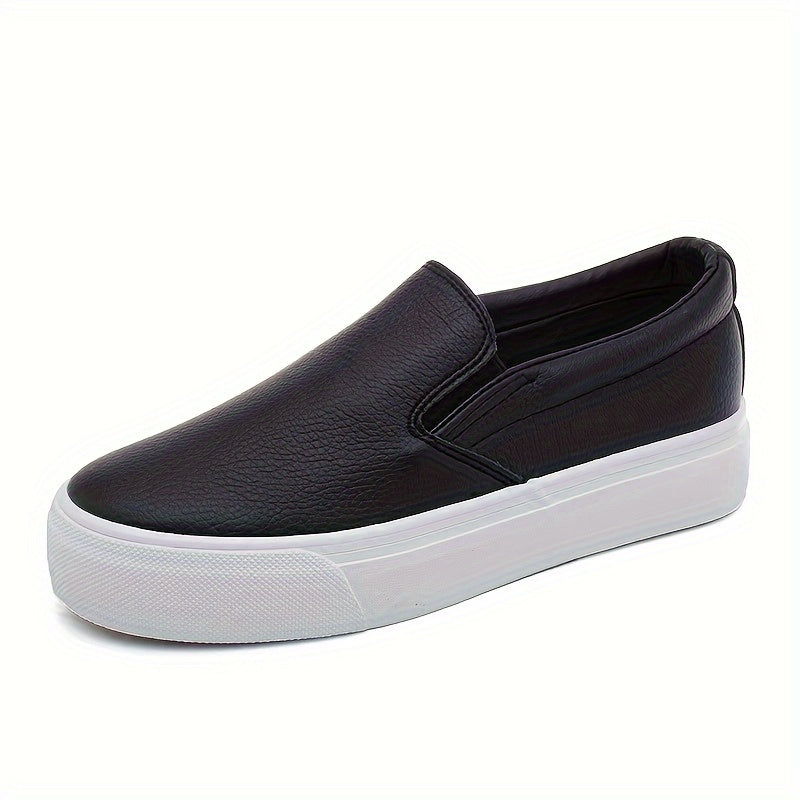 [Popular Choice] New black loafers for women, low-top slip-on shoe perfect for casual summer wear.