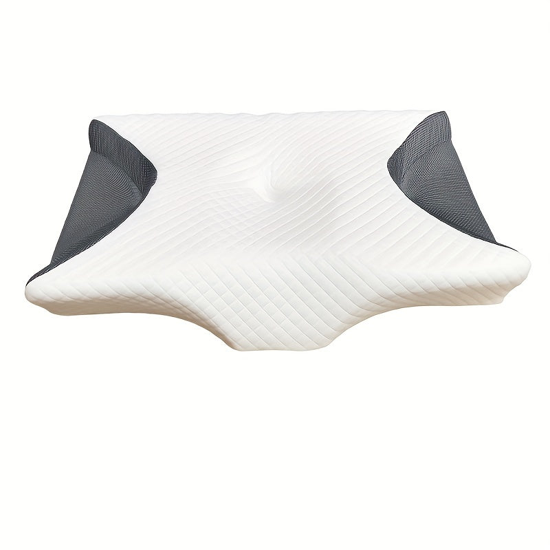 Get a 1-piece memory foam pillow designed specifically for side sleepers. This cervical pillow is perfect for relaxation and ideal for those using CPAP machines. Say goodbye to air leaks, hose tangles, and mask pressure with this Sleep Apnea Pillow. It