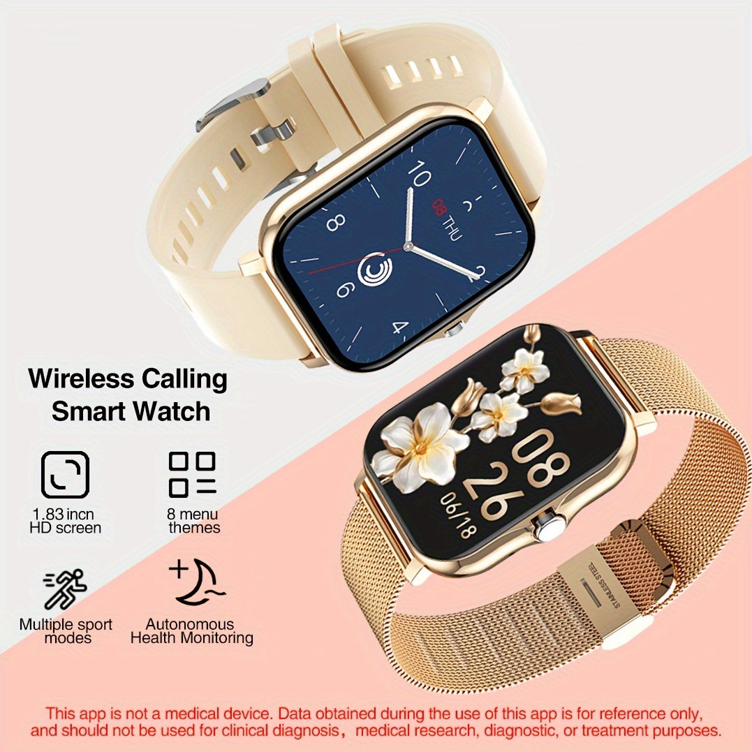 Introducing the New 2024 Smart Watch with Call Making and Answering Features, Full Touch Wireless Calling Capability, Fitness Tracking for Smartphones, Compatible with Android and IOS Devices. Perfect for Mother's Day, Father's Day, Valentine's Day